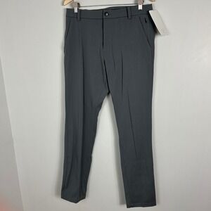 Lululemon Commission Pants Grey Mens Sz 34 NEW Straight Leg Tailored Minimal NWT